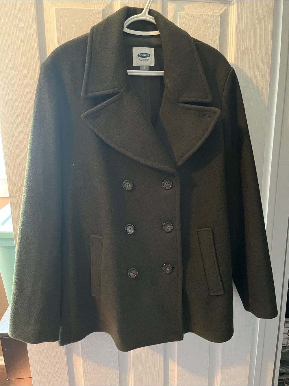 Old Navy Women's Olive Peacoat - Size XL